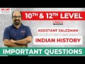 10TH LEVEL INDIAN HISTORY | PYQ DISCUSSION  | ASSISTANT SALESMAN  LIVE CLASS | EXPECTED QUESTIONS