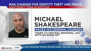 Lewis County man faces 102 criminal charges in $34K identity theft, fraud case