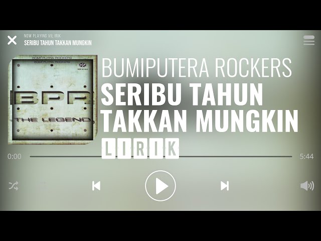 Bumi Putra Rockers - Seribu Tahun Takkan Mungkin [Lirik] class=