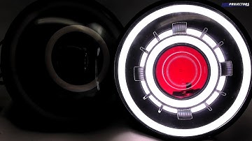 Revision 2.0 Signature headlights - white halos with switchback - HIDprojectors.com