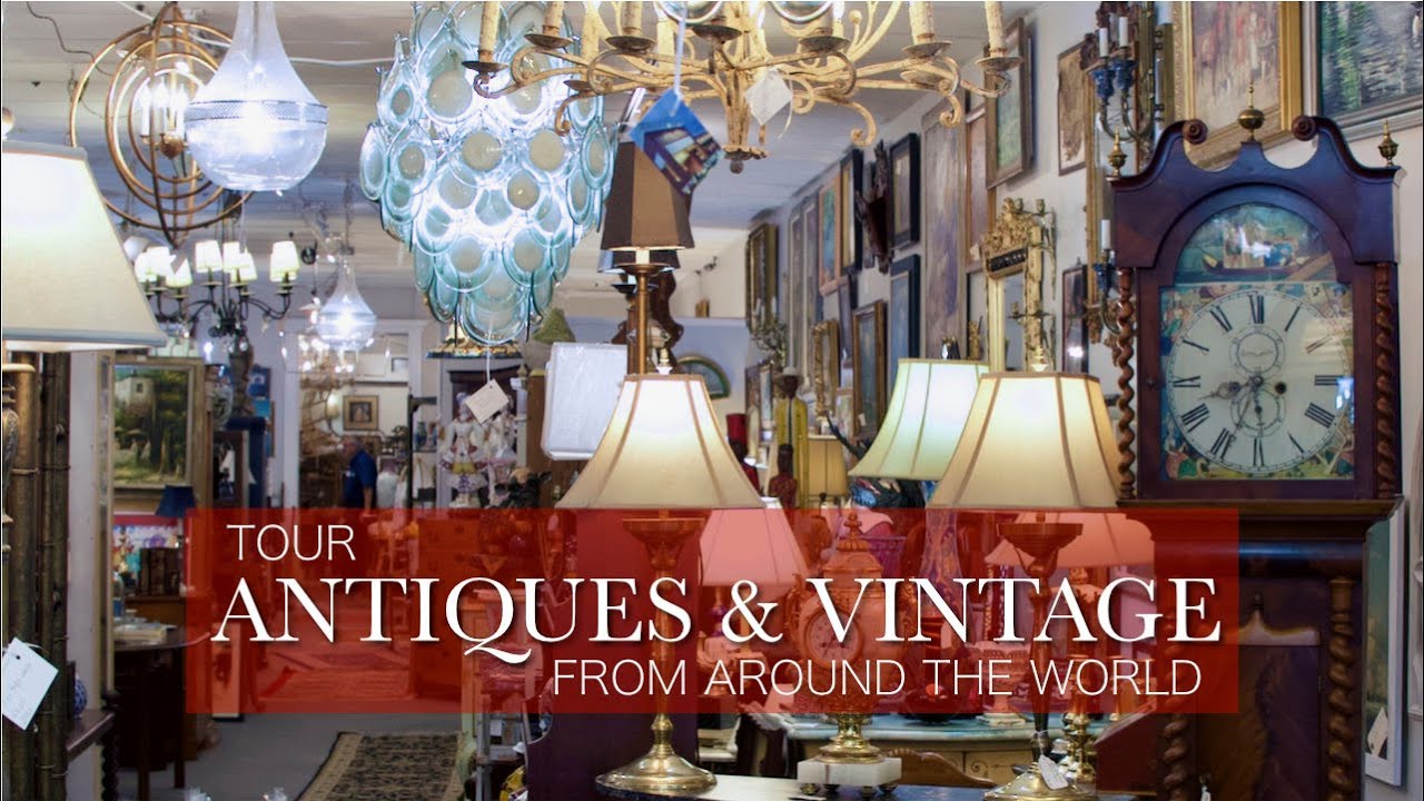 Antique & Vintage Luxury Interior Design Shopping Walking Tour! Jazz & Elegant Ambience French Home+