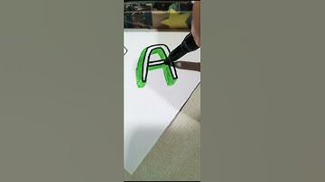GREEN ALPHABET A part 3 writing sketching and drawing #yiichy