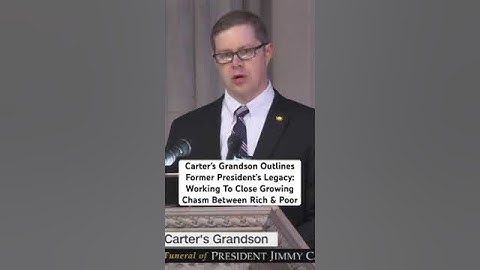 Thumbnail of Jimmy Carter’s grandson Joshua reflects on former President’s legacy in eulogy on Thursday