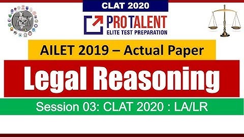 AILET 2019 Actual Paper Discussion I Legal Reasoning - Full PDF at protalentdigital.com