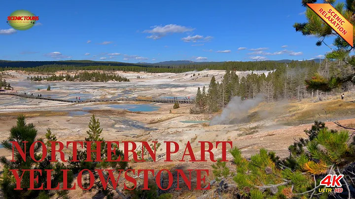 Northern Part of Yellowstone National Park - Scenic Relaxation Film With Music | 4K Relaxing Video.