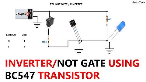 NOT Gate TTL  using BC547 transistor @budatechnolog