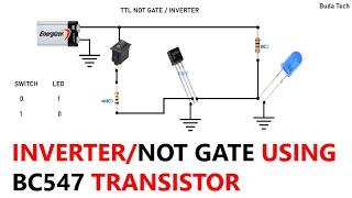 NOT Gate TTL  using BC547 transistor @budatechnolog