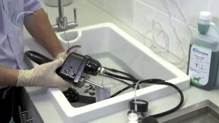 Demo of VES Small Animal Video Gastroscope - Leak Test, Cleaning & Disinfection
