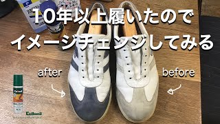 【シューケア ベロア】ローションで簡単染色Collonilヌバック+テキスタイルボトルMEPHISTOshoesメフィストシューズ靴 手入れcomplementary colors倍速ep017