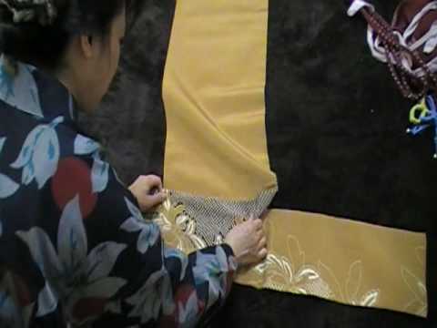 切らずに作る作り帯 - YouTube