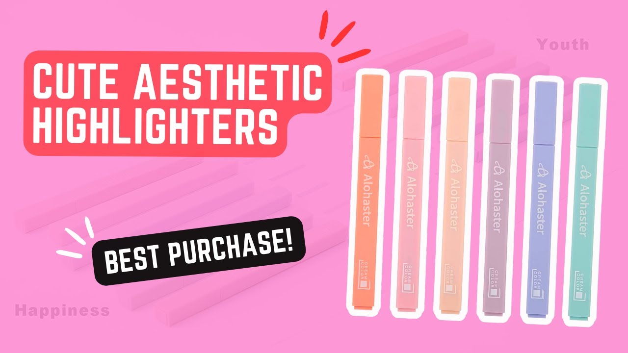 Alohaster Aesthetic Cute Highlighters - LOVE THE COLORS! 