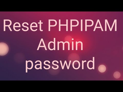 Reset phpipam admin password