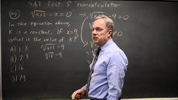 SAT Test 5: Radical equations - question #3-5