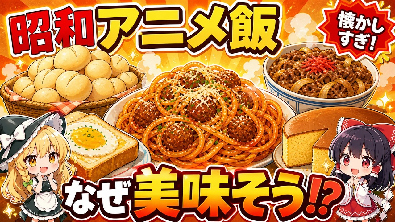 【衝撃】昭和アニメの料理はなぜ美味しそうなのか？ハイジの白パン・ラピュタの卵パン・カリオストロのパスタを徹底解説【ゆっくり解説】