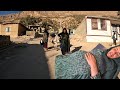 Daily life of a pregnant nomadic woman in the village