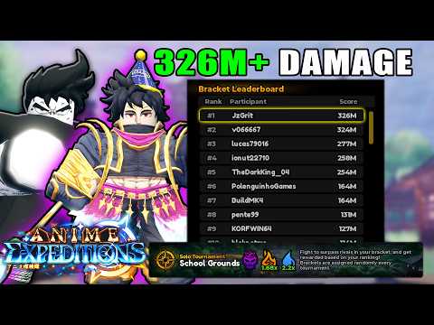 TOP #1 (326M+ DMG) TOURNAMENT STRATEGY - Anime Expeditions ROBLOX (SEASON 5 SOLO TOURNEY)