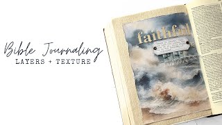 Bible Journaling: Layers + Textures | By the Well 4 God | “As He Said” Kit #biblejournaling