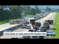 Box truck fire shuts down both sides of I-10 near Highland Road