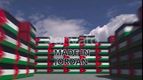 Containers with MADE IN JORDAN Text and Flags | Motion Graphics - Envato elements
