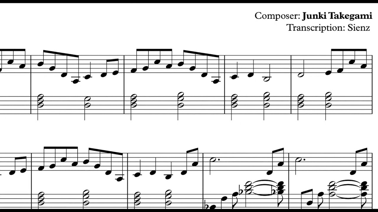 Yu Gi Oh Ost Cloudiness Piano Only Sheet Youtube