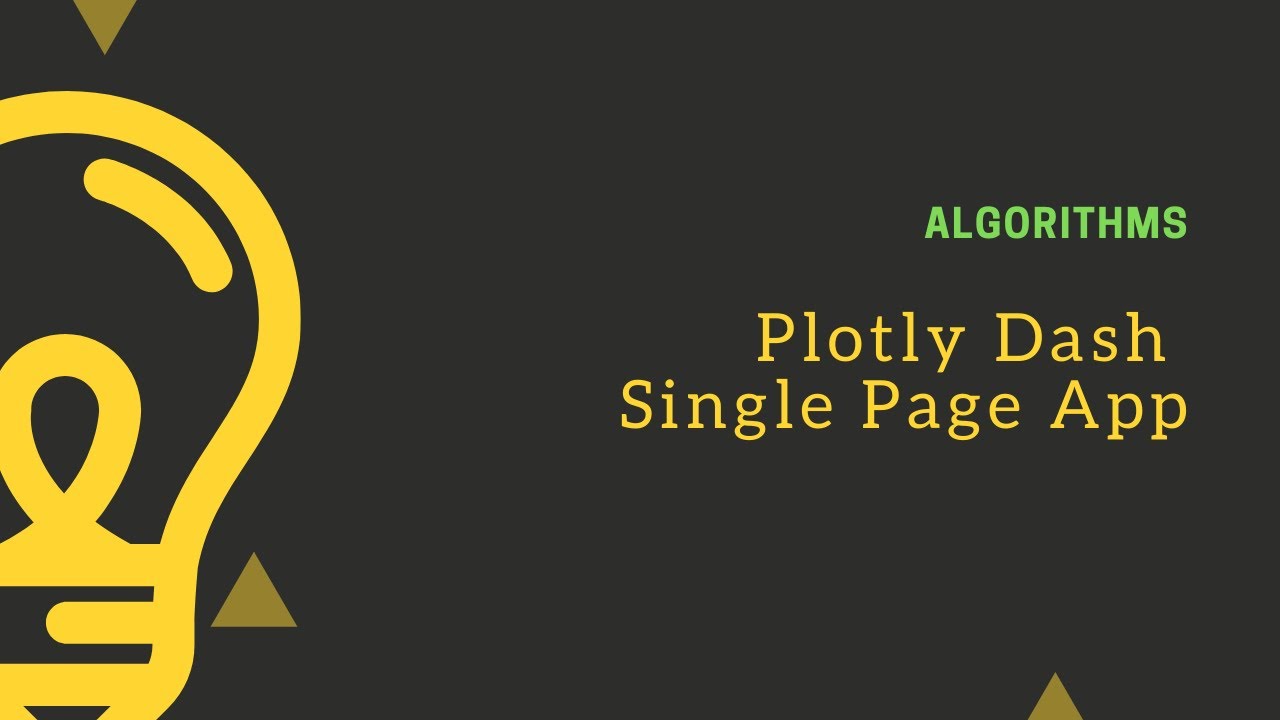 Plotly Dash : How to create single page dash app - YouTube