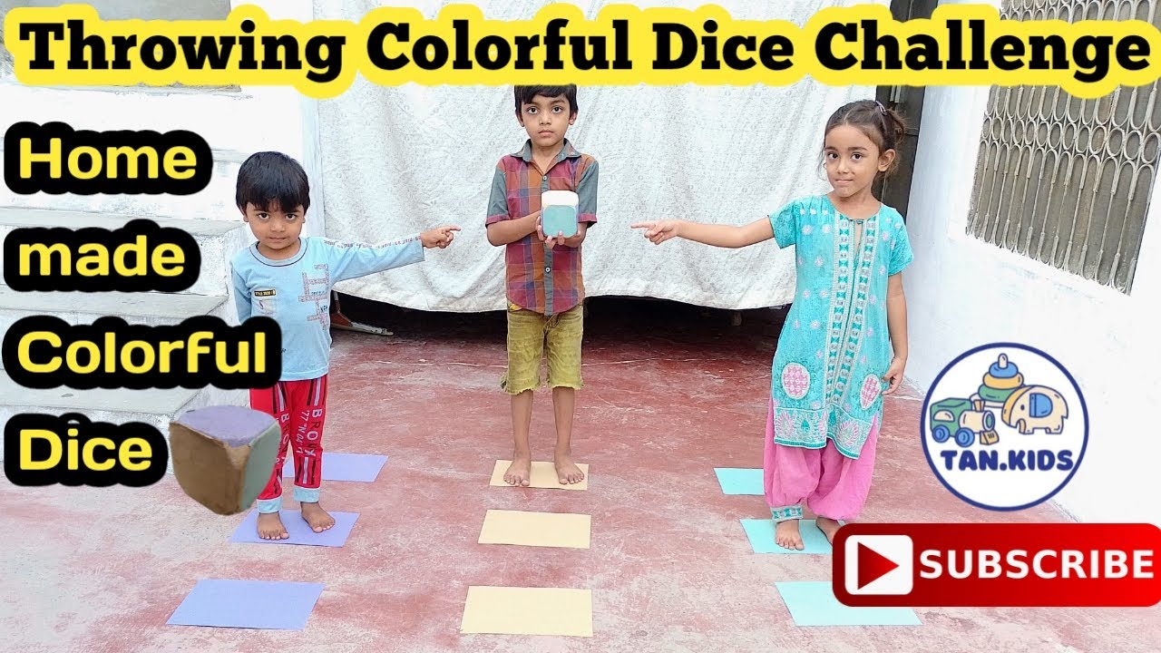 Throwing Colorful Dice Challenge | Home made Colorful Dice - YouTube