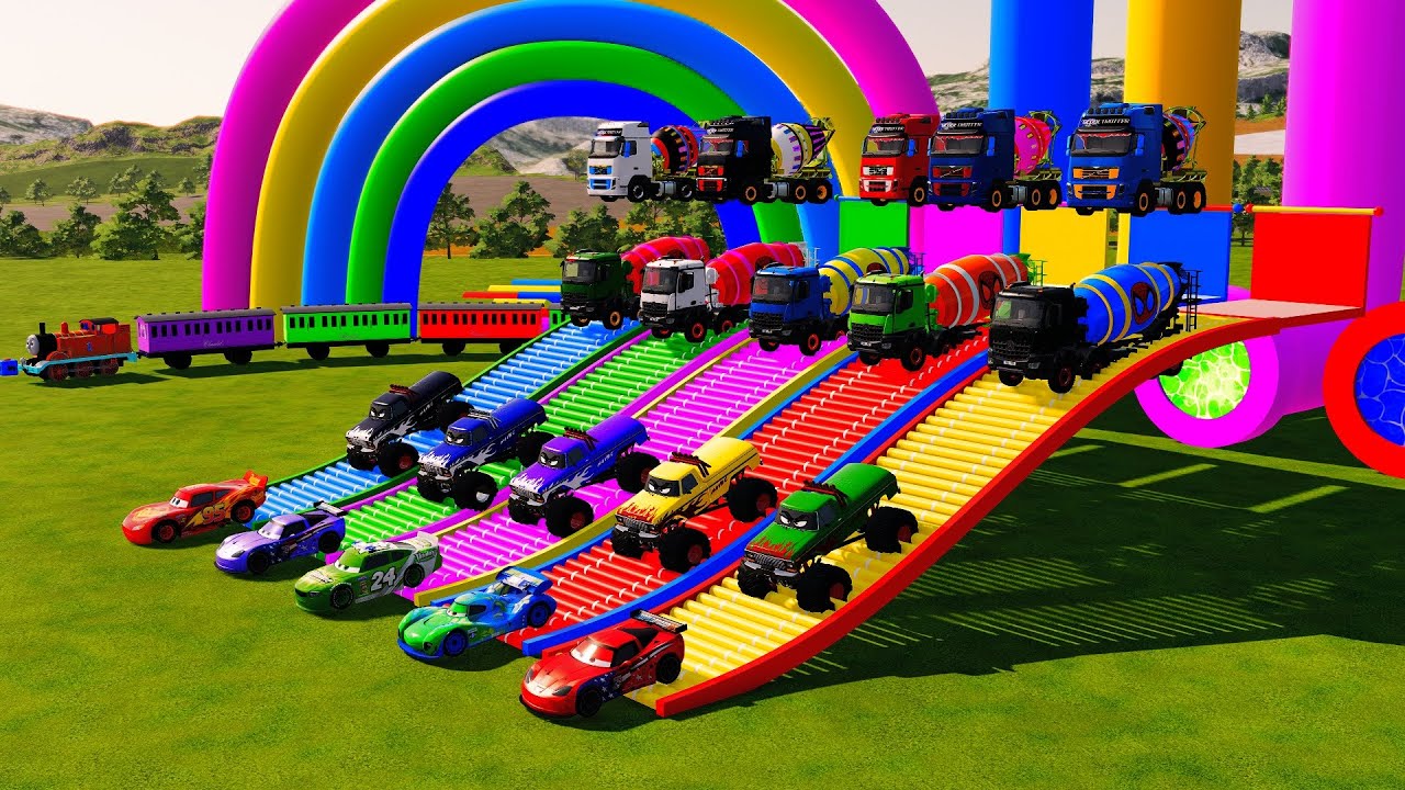 LAVA TANKER Mack Truck Eater VS Cars Lightning McQueen Escape Monster - REQUEST SUBSCRIBER #fs22