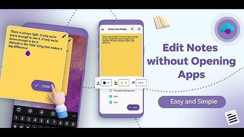 Sticky  notes widget very easy