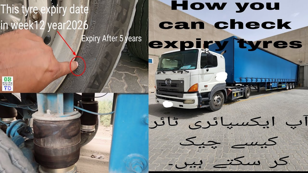How to check expiry tyres/Truck k tyres ke expiry date kasy check kary