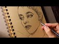 Ownstyled pencil sketch camila cabello time lapse drawing  jd art