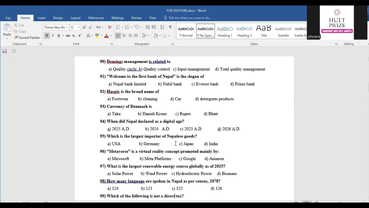 100 latest and current affairs related question of general awareness for upcoming cmat exam, 2025.