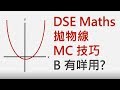 DSE Maths 拋物線 MC 技巧! b 有咩用?!