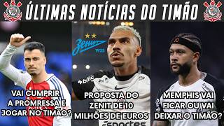 PROPOSTA DE 10 MILHÕES DE EUROS POR MATHEUZINHO! MARTINELLI VAI VIR PRO CORINTHIANS? MEMPHIS FICA?+