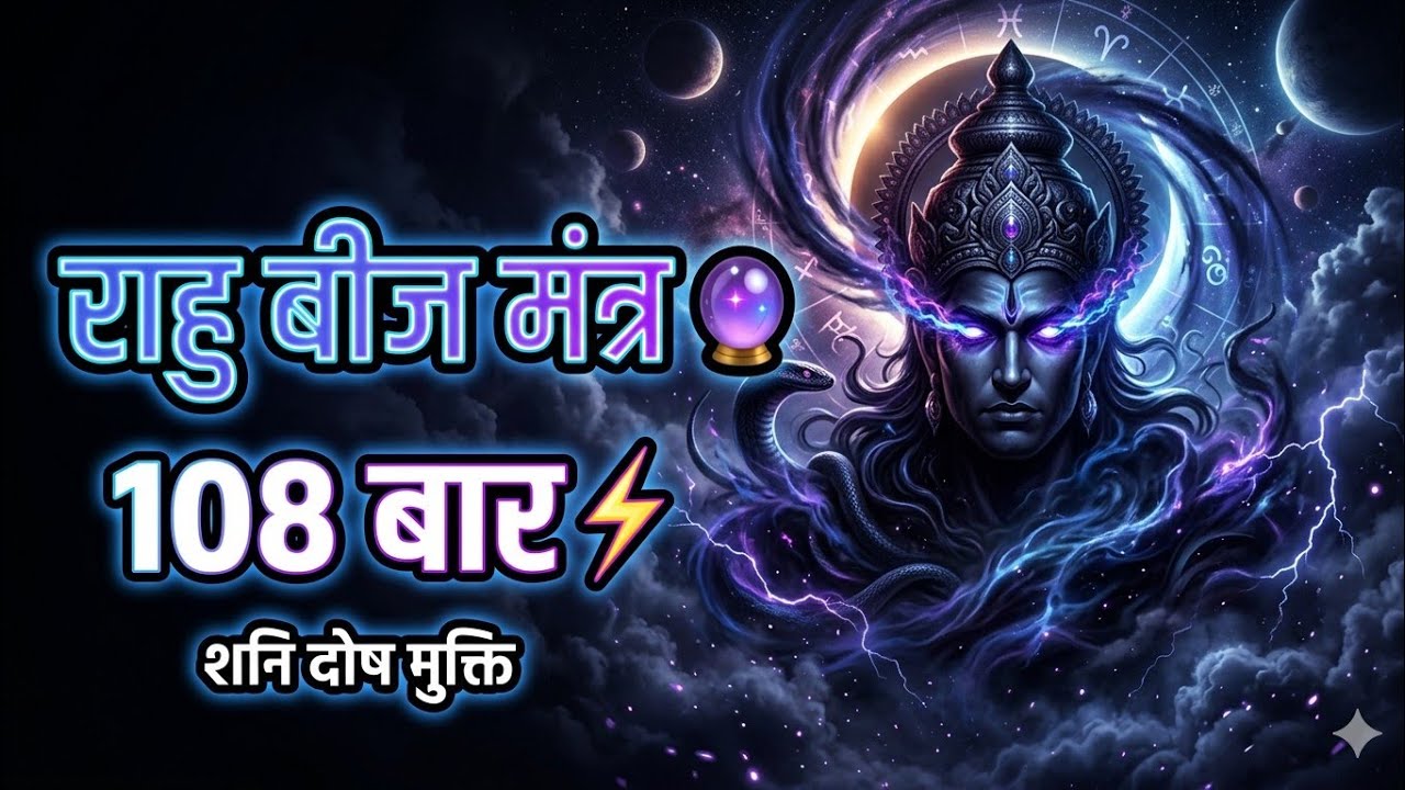 🔱 राहु बीज मंत्र 108 Times | Powerful Rahu Graha Shanti Mantra Success🔱