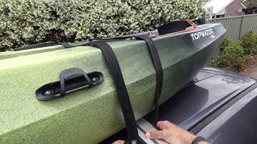 Loading a kayak onto your car roof with a side loader