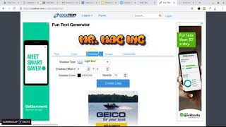 Quick Cooltext.com walk through for assignment C-2