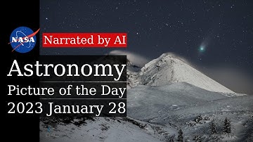 APOD: 2023-01-28 - Comet ZTF over Mount Etna (Narrated by Emma)