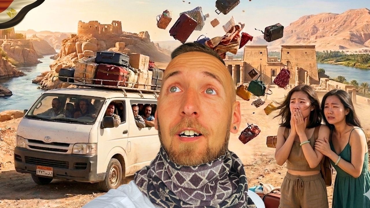 ЗАПРЕЩЕННОЕ ПУТЕШЕСТВИЕ В ЕГИПТЕ ПРЕВРАТИЛОСЬ В КОШМАР! Сумки улетели прямо на дороге... 🇪🇬