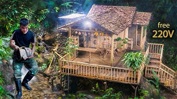 FREE Electricity in the Forest! I Built a Generator for My Log Cabin