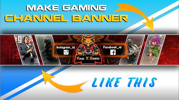 Gaming Channel Banner Design in Android Mobile || YouTube Art Making || King Graphics
