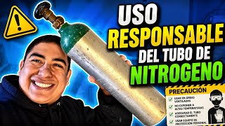 Uso responsable del tubo de nitrogeno. HVAC