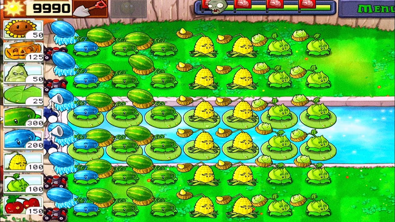 Plants vs Zombies • Adventure Pool Level 4 Full Walkthrough HD [ 1080p ...