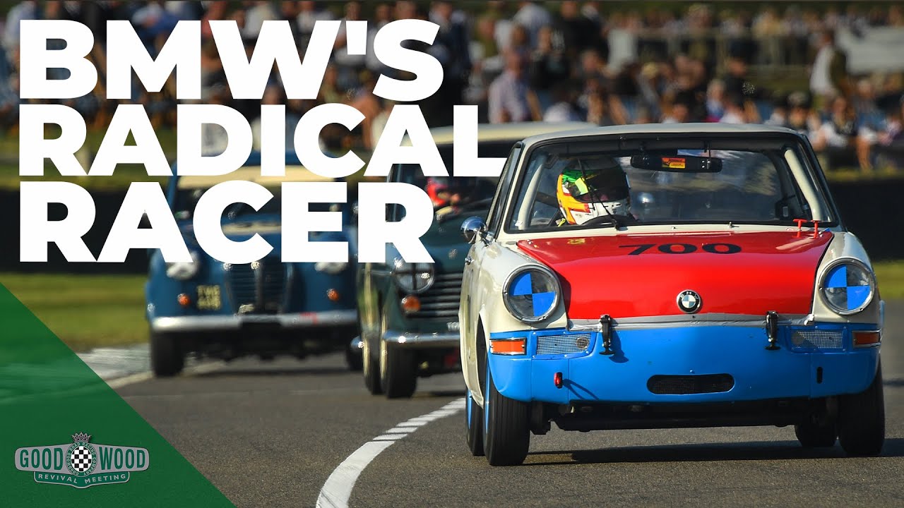 This tiny BMW is a rear-engined racer with a two-cylinder engine