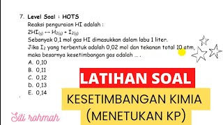 Kesetimbangan ( Latihan Soal Menentukan Kp ) - Kimia