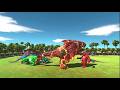SPIDERMAN GORO &amp; SUPERHERO TREX TEAM VS MEGALODON REX &amp; ALL UNIT TO RESCUE PINK TREX - ARBS