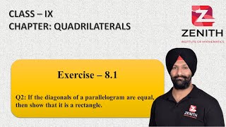 If the diagonals of a parallelogram are equal, then show that it is a rectangle.