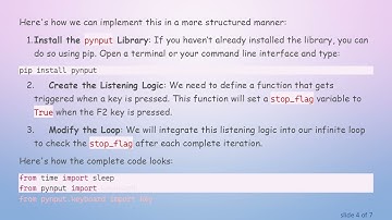 How to Stop a Python Loop Using a Key Press