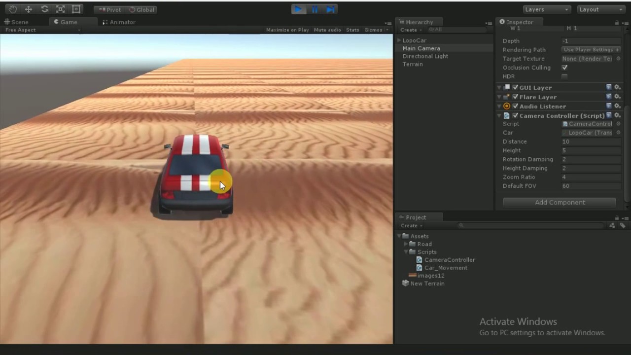 HOW TO MOVE CAMERA ALONG WITH CAR IN UNITY 3D PART 5 YouTube