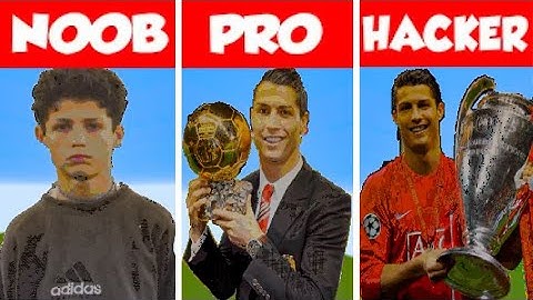 RONALDO NOOB VS PRO VS HACKER Minecraft Pixel art