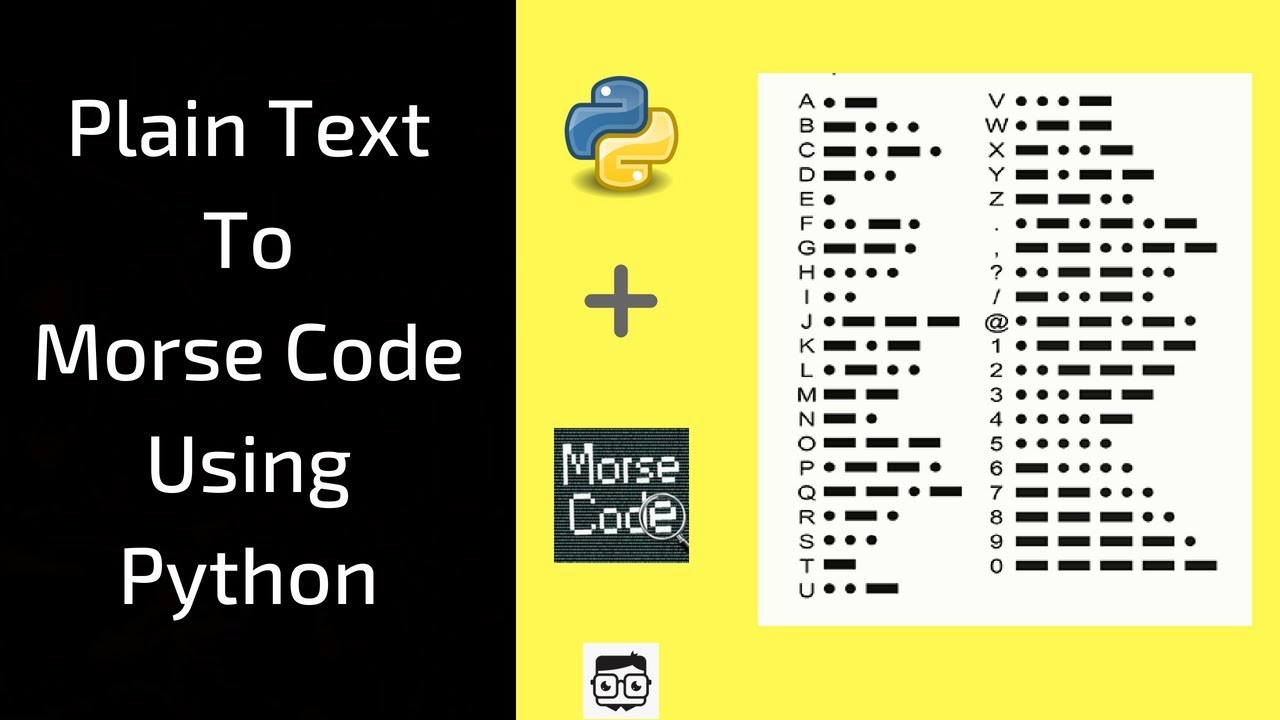 Converting Plain Text To Morse Code In Python Youtube